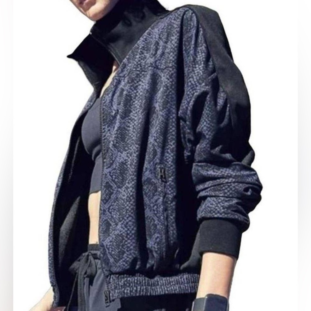 Athleta Brooklyn Python Print Track Bomber Full Z… - image 1